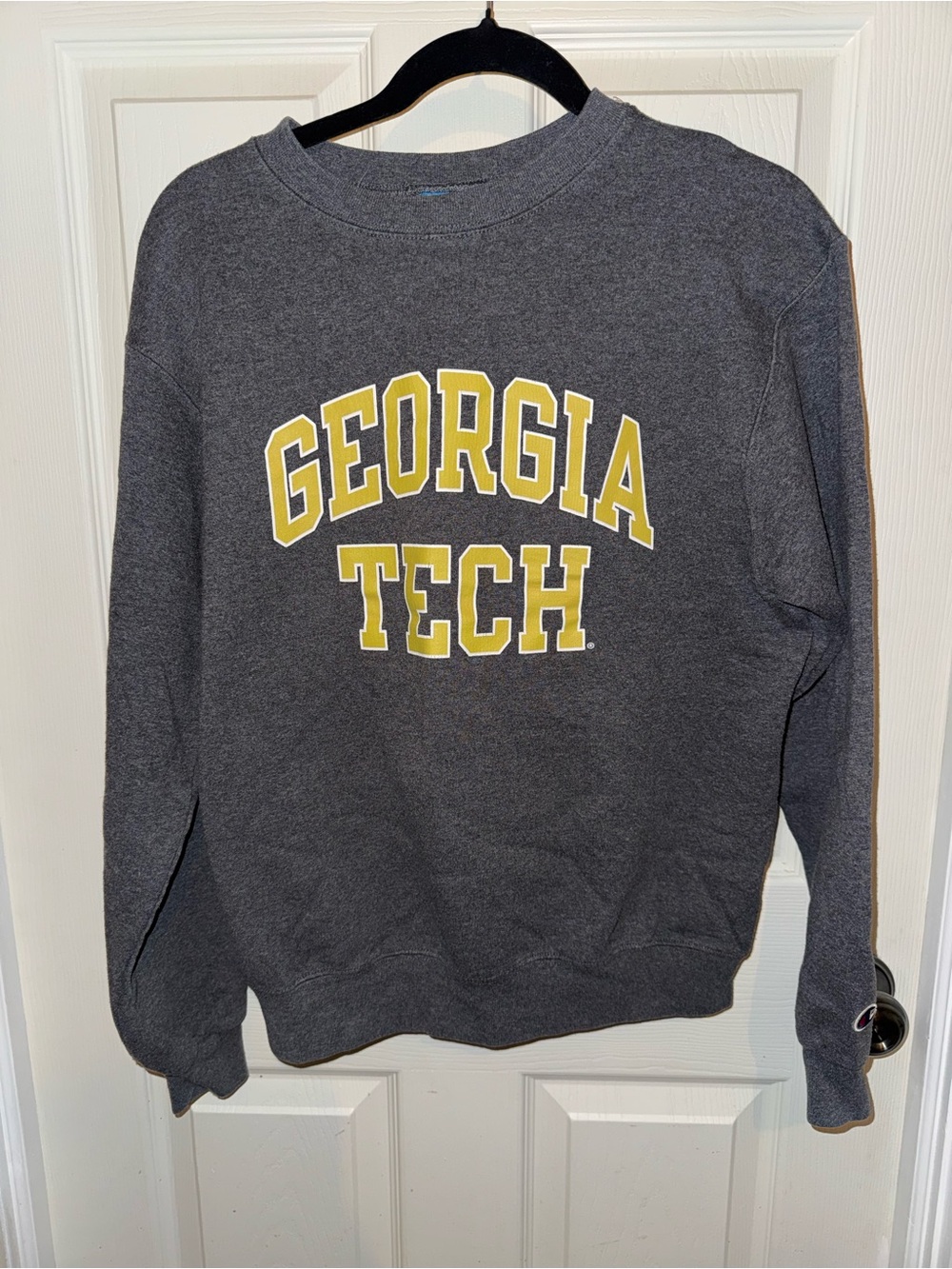 4/$20 Georgia Tech Charcoal Crewneck Sweatshirt with Yellow Logo